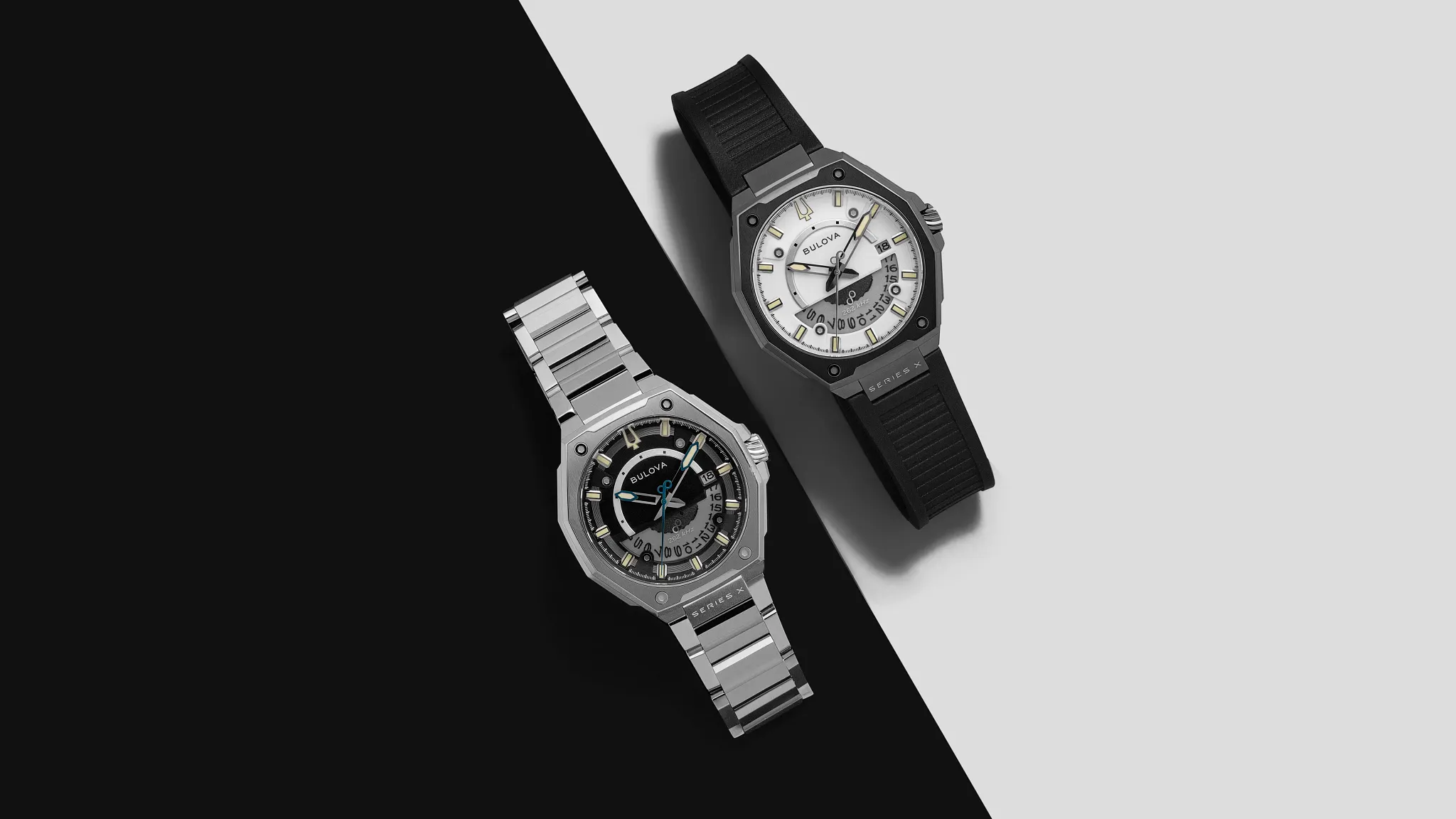 Black Dial Stainless Steel Bracelet Series X 98B456 | Bulova
